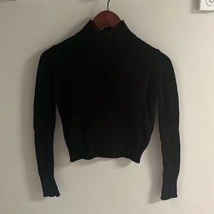 Wilfred Women’s Black Fitted Crop Turtleneck